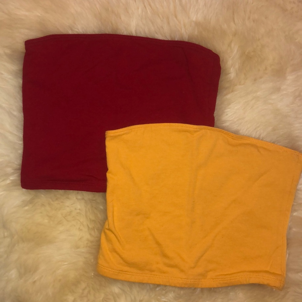 TWO Hollister tube tops